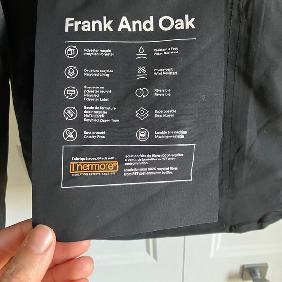 Frank & Oak insulated bomber - black - Picture 3 of 6